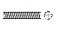 DIN 551 Гвинти установочні з прямим шліцом і плоским кінцем