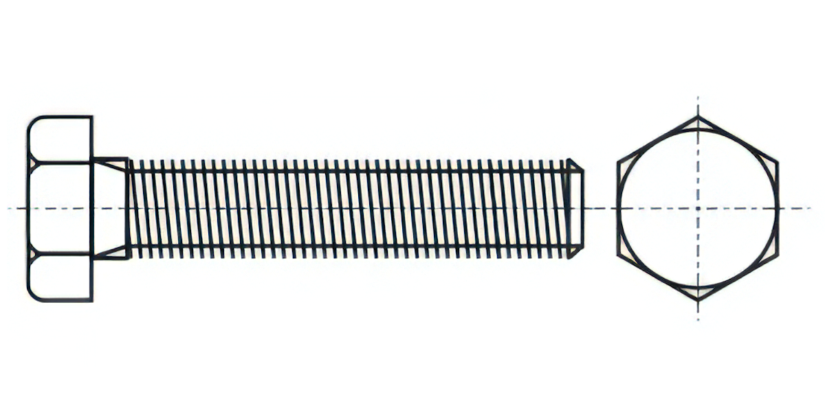 DIN 933 UNC Болти з шестигранною головкою та дюймовою різьбою