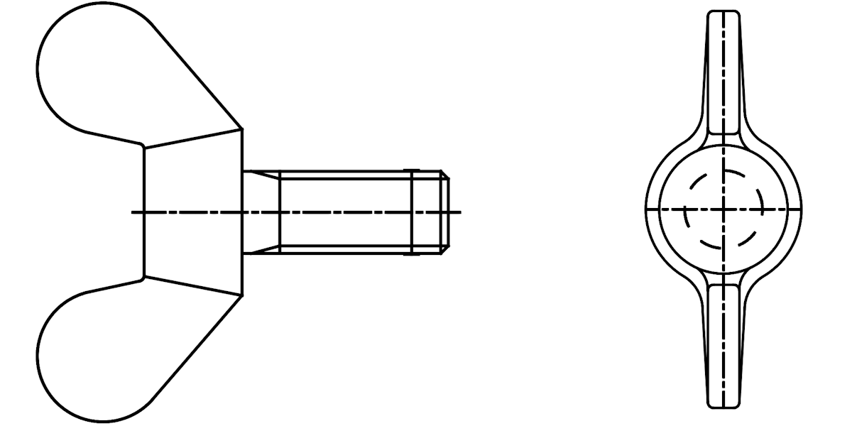 DIN 316 Гвинти з баранцевою головкою німецька форма