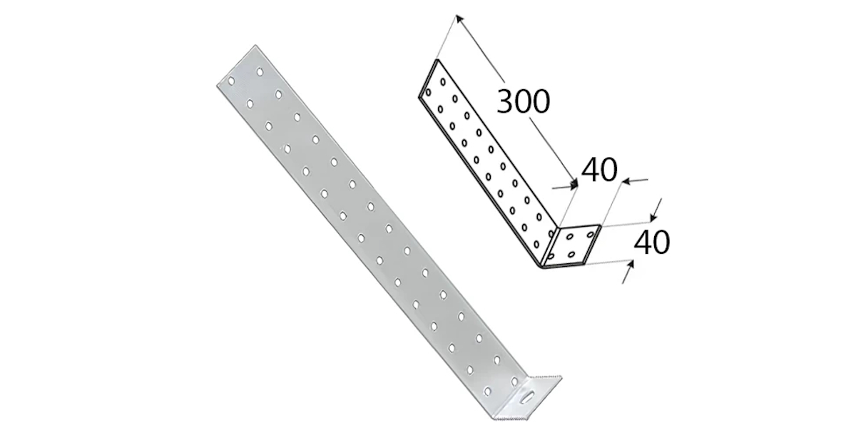 Кутник 300х40х40х2,0 мм. монтажний KK DOMAX