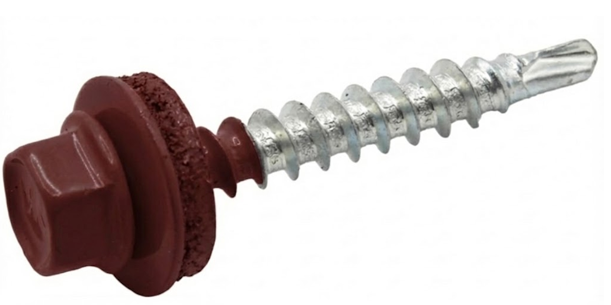 Саморіз 4,8х35 для покрівлі з свердлом RAL3005 К