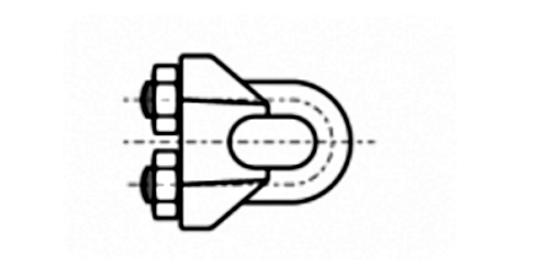 DIN 741 Затискачі для тросів з двома гайками