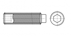 DIN 915 Гвинти установочні із внутрішнім шестигранником і циліндричним кінцем
