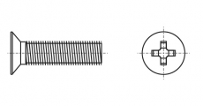 ISO 7046-1 Гвинти з потайною головкою і хрестоподібним шліцом